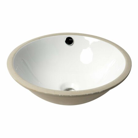 Alfi Brand ALFI brand ABC601 White 17" Round Undermount Ceramic Sink ABC601